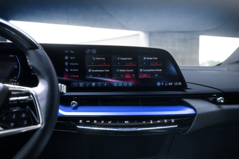 The 2026 OPTIQ-V Display Screen Displaying the V-Mode Settings | Joseph Cadillac in Florence KY